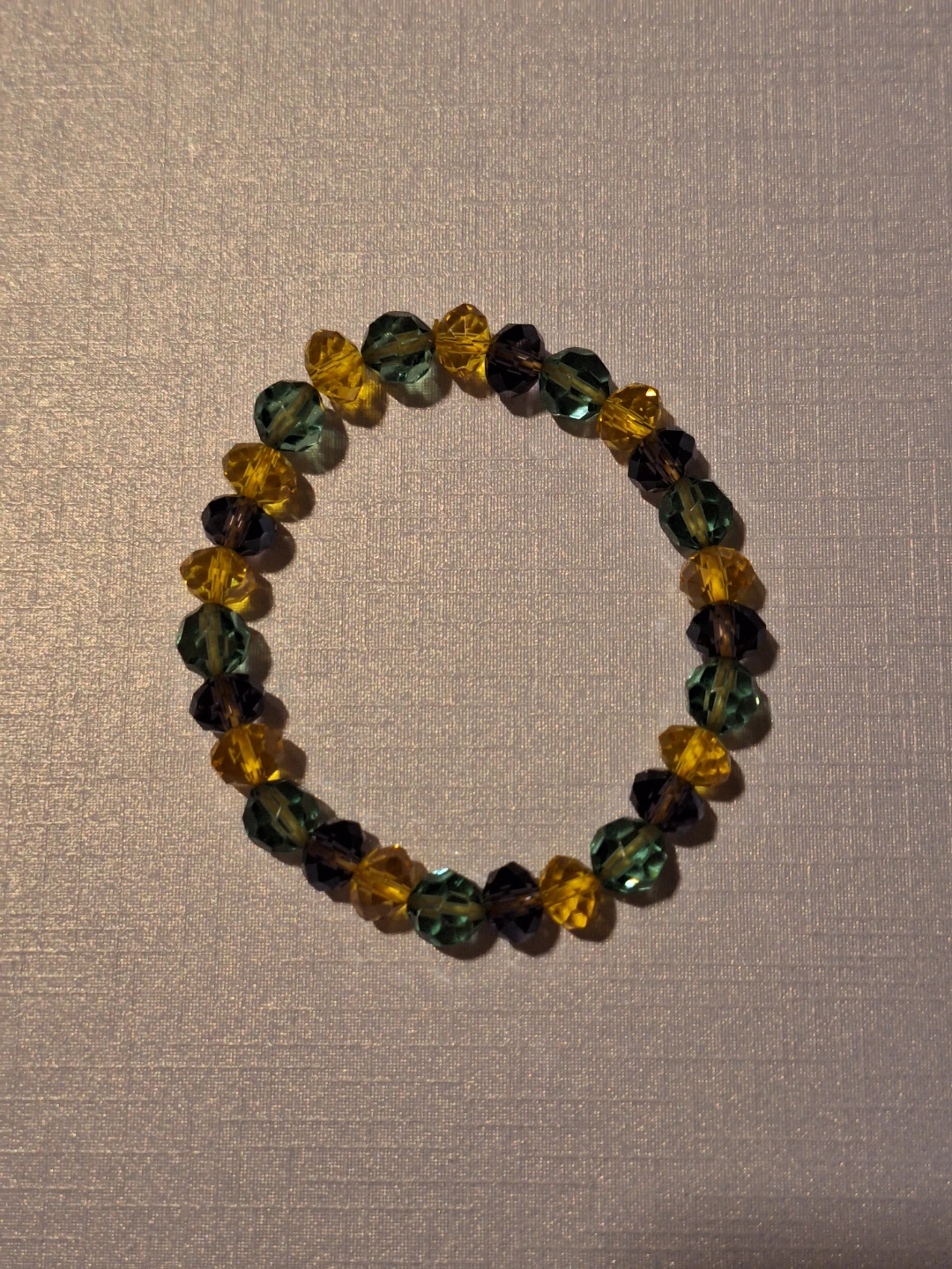 Yellow Purple Green Sparkling Stone Bracelet