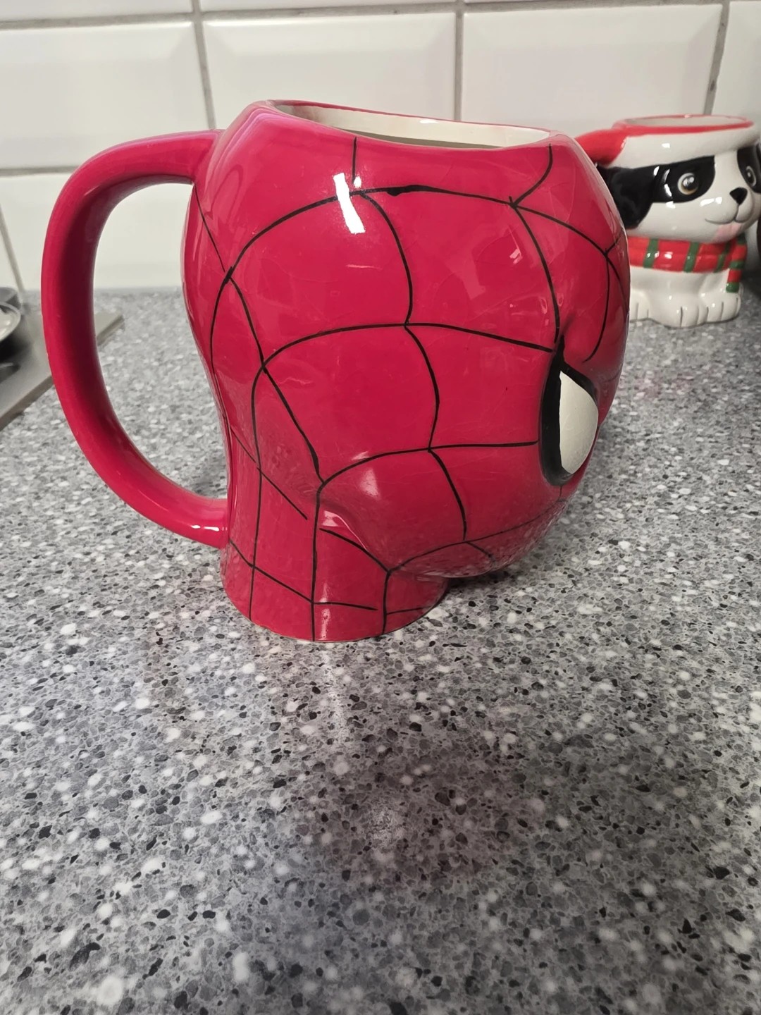 Spiderman Head Shaped Ceramic Mug - photo 2