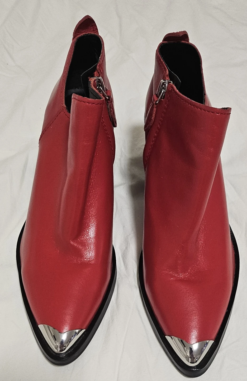 rebecca minkoff red ankle boots