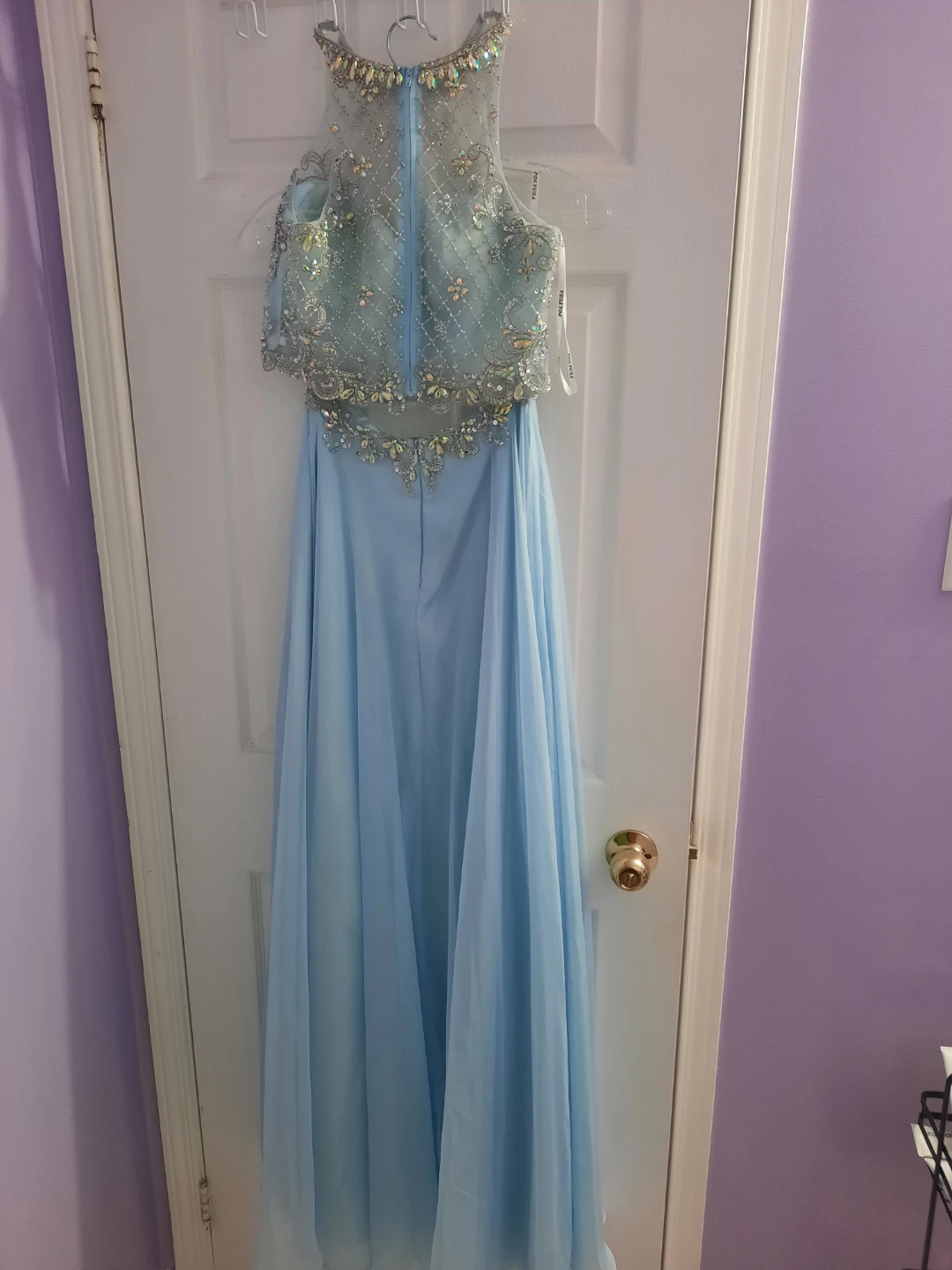 Light Blue Beaded Two-Piece  Dress - photo 4