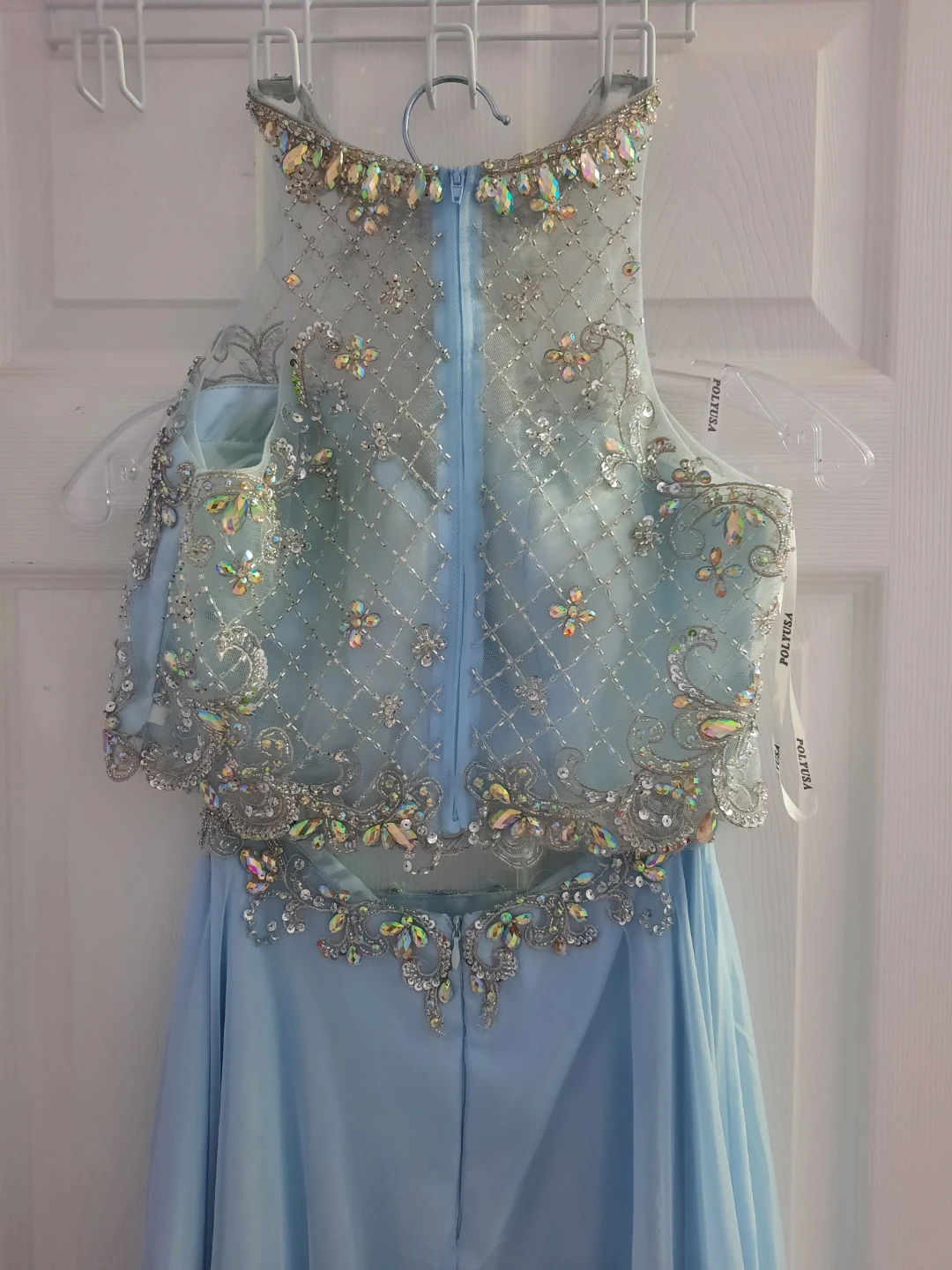 Light Blue Beaded Two-Piece  Dress - photo 5