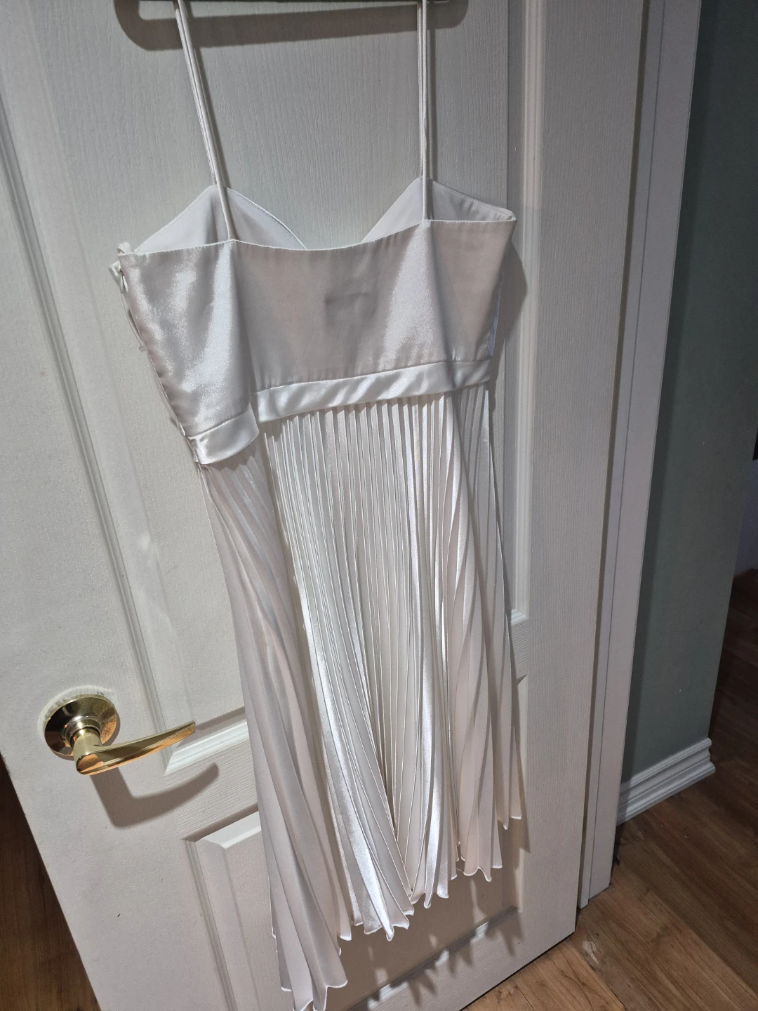 Sally USA White Pleated Dress Size L - photo 3