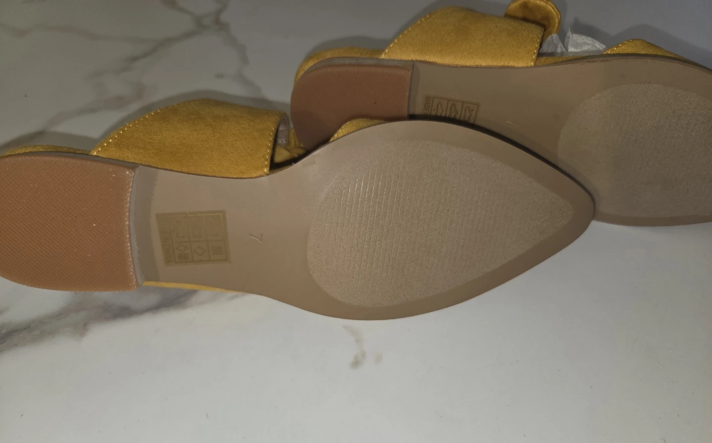 Yellow Mules with Bows - Size 7 - photo 2