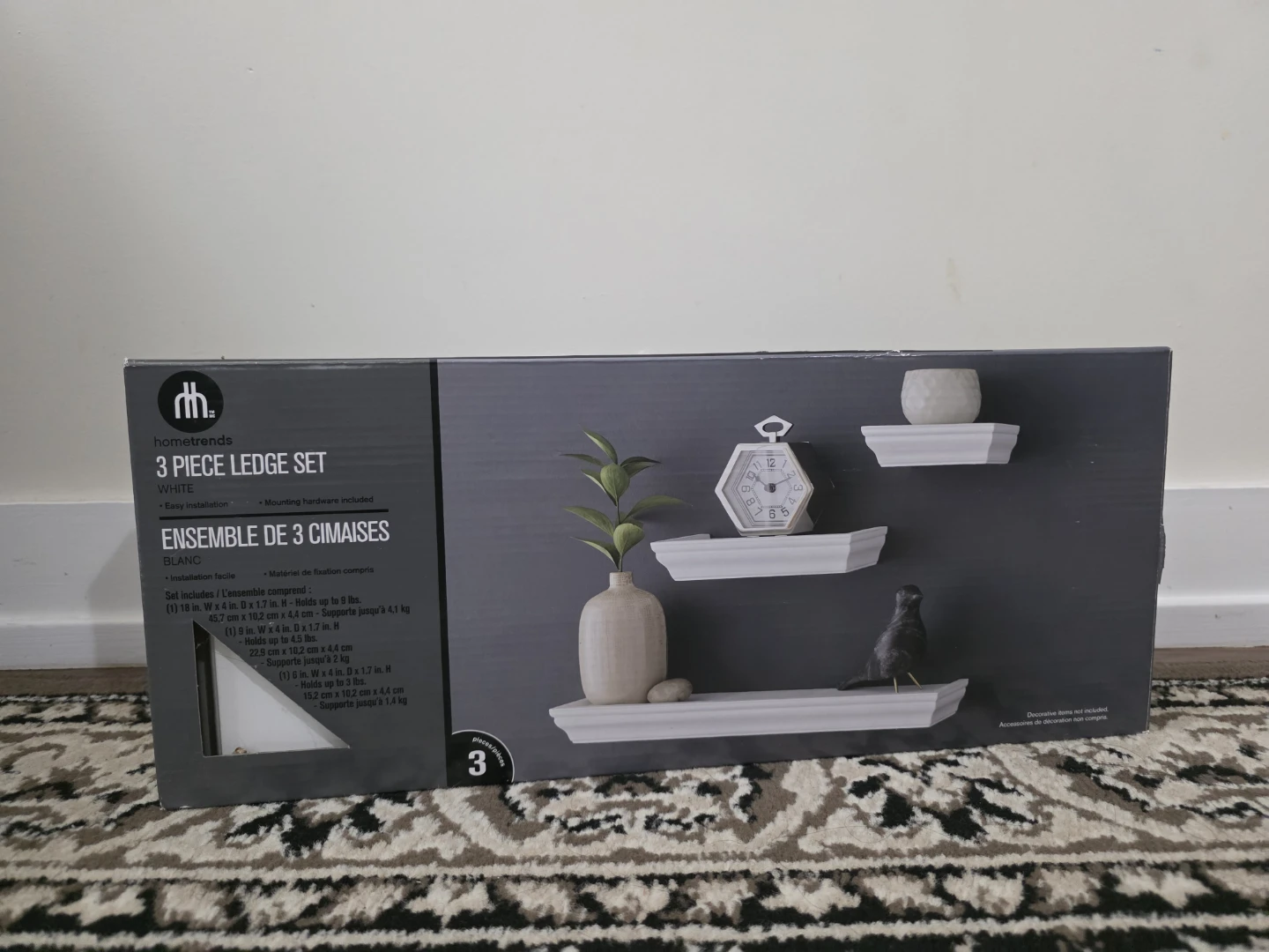 Hometrends 3 Piece White Ledge Set