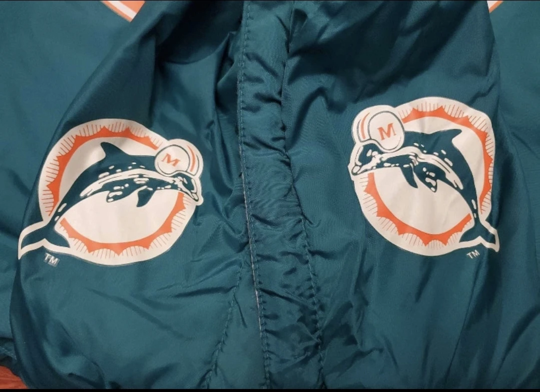 vintage 1993 Nutmeg Campri NFL Miami Dolphins jacket adult XL - photo 5