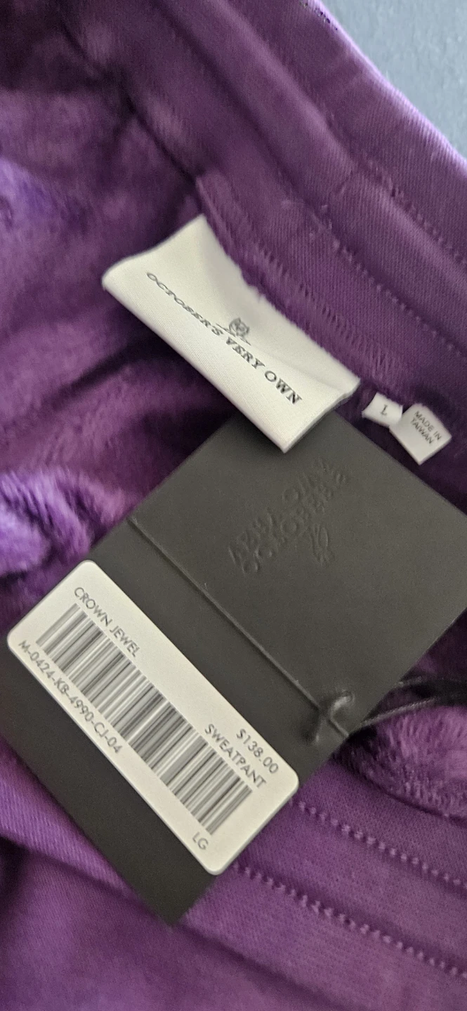 OVO Purple Sweatpants Large - photo 3