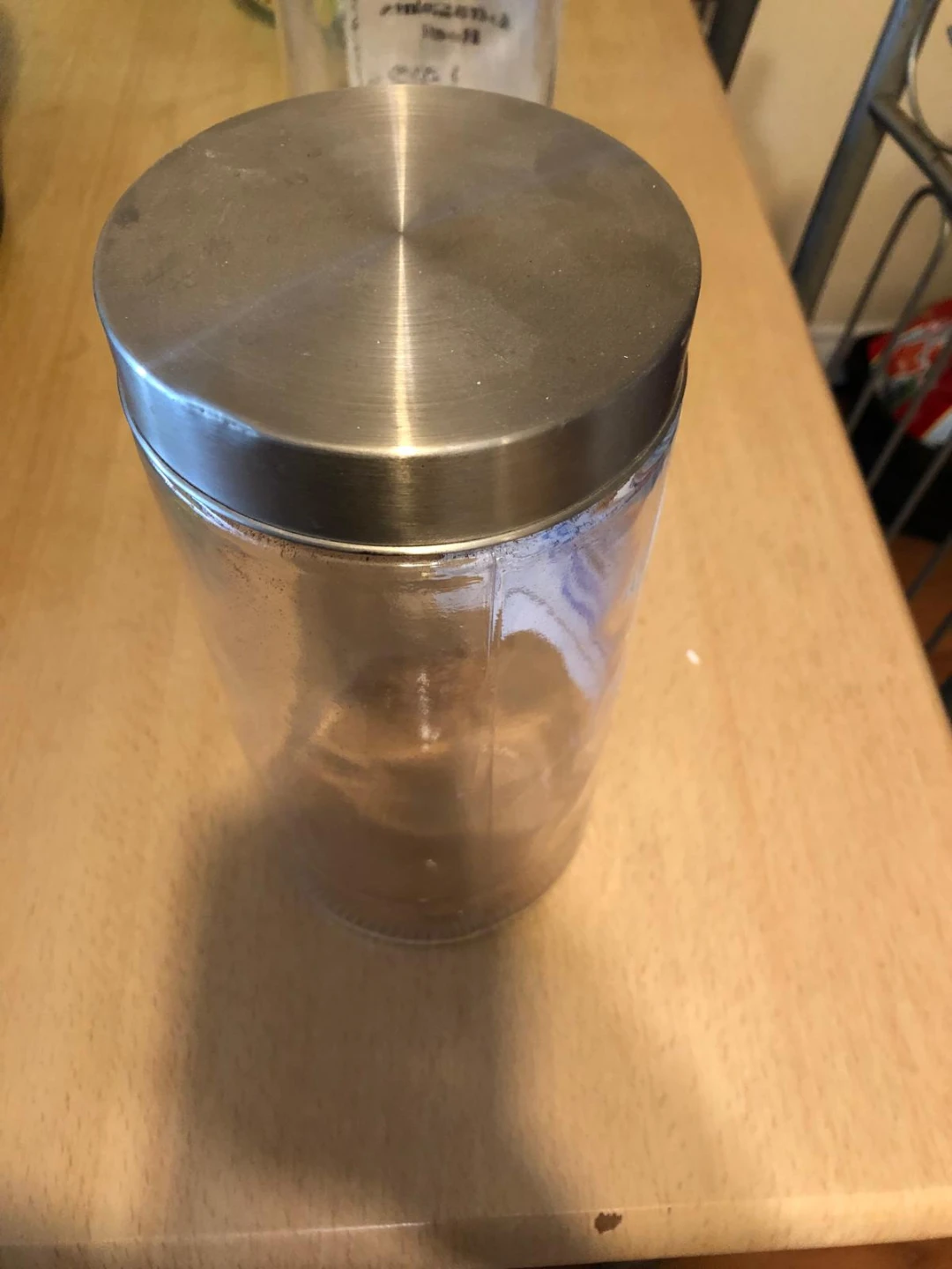Glass Canister with Metal Lid