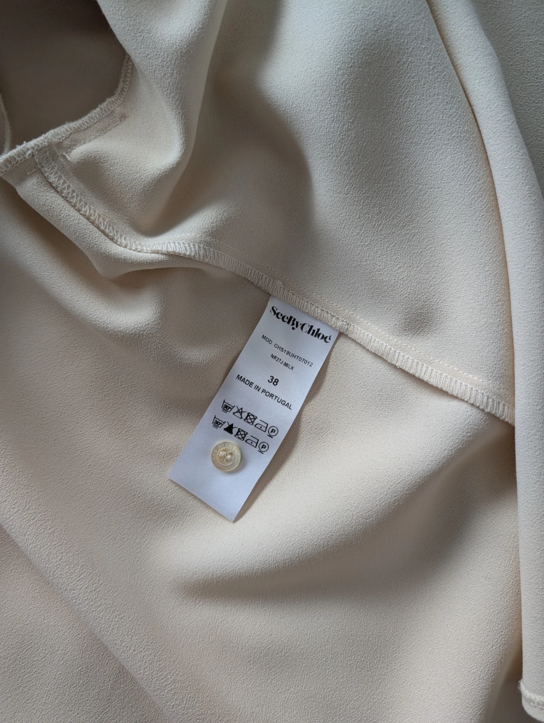 See By Chloé Cream Blouse with Puffed Sleeves - photo 5