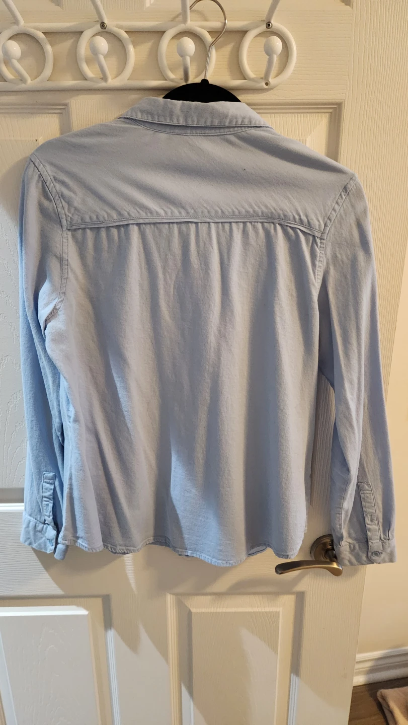 Light Blue Long Sleeve Button-Up Shirt - photo 2