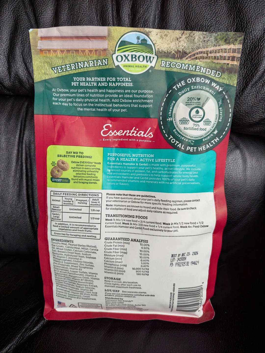 Oxbow Essentials Hamster & Gerbil Food - photo 2