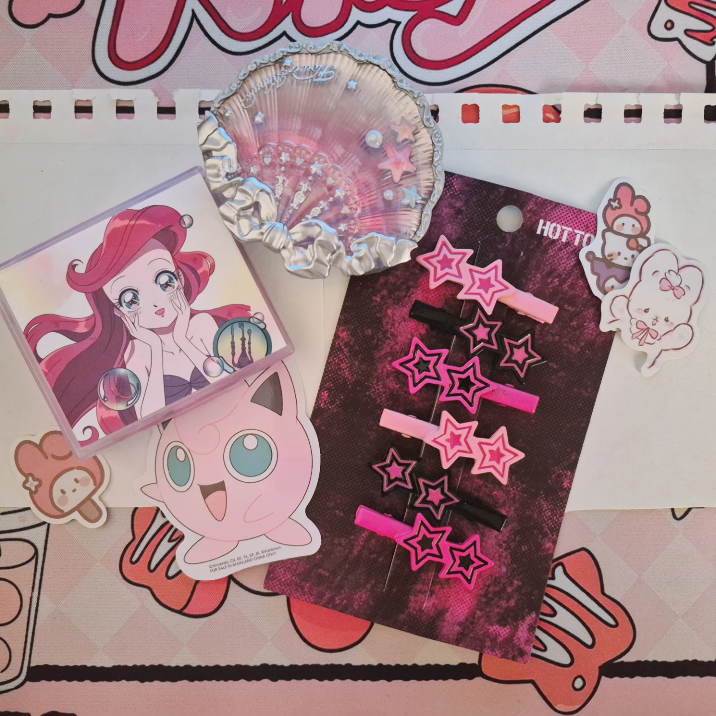 Bundle of accessories, flower knows blush+
