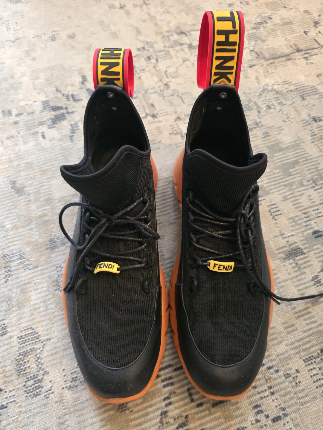Fendi Black and Orange Sneakers - photo 2