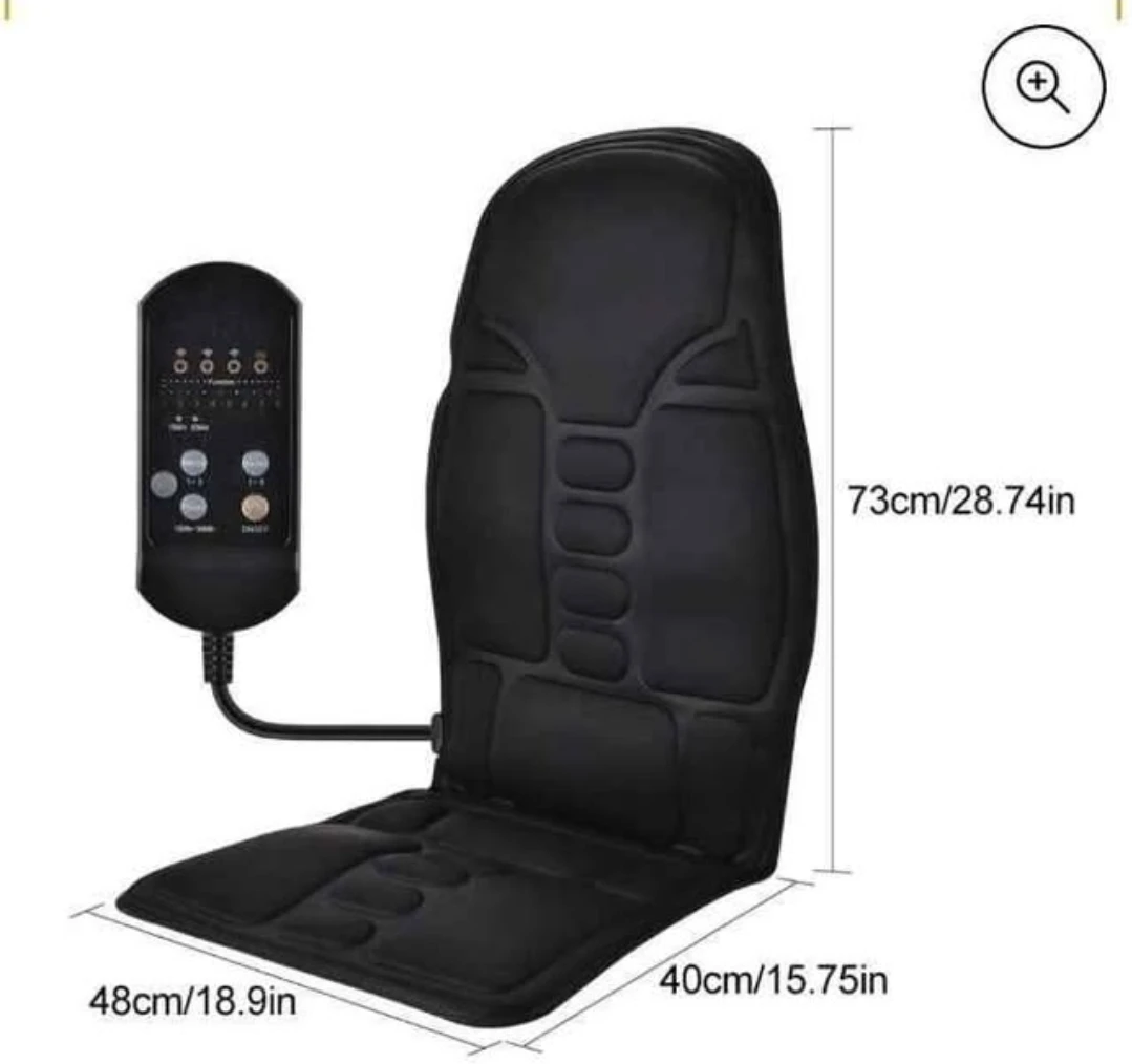 Black Shiatsu Massage Seat Cushion with Heat - photo 3