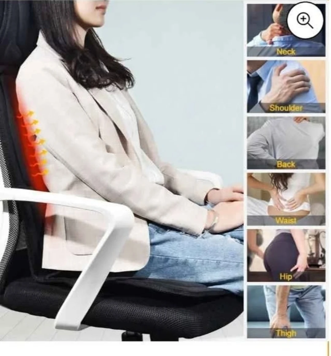 Black Shiatsu Massage Seat Cushion with Heat - photo 4