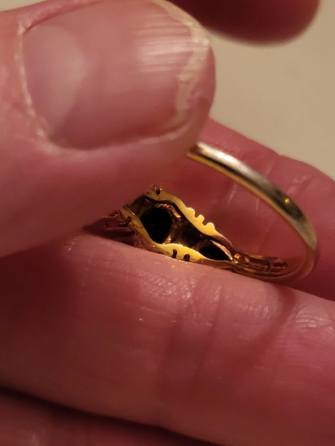 Gold Plated Blue Stone and CZ Ring - photo 5
