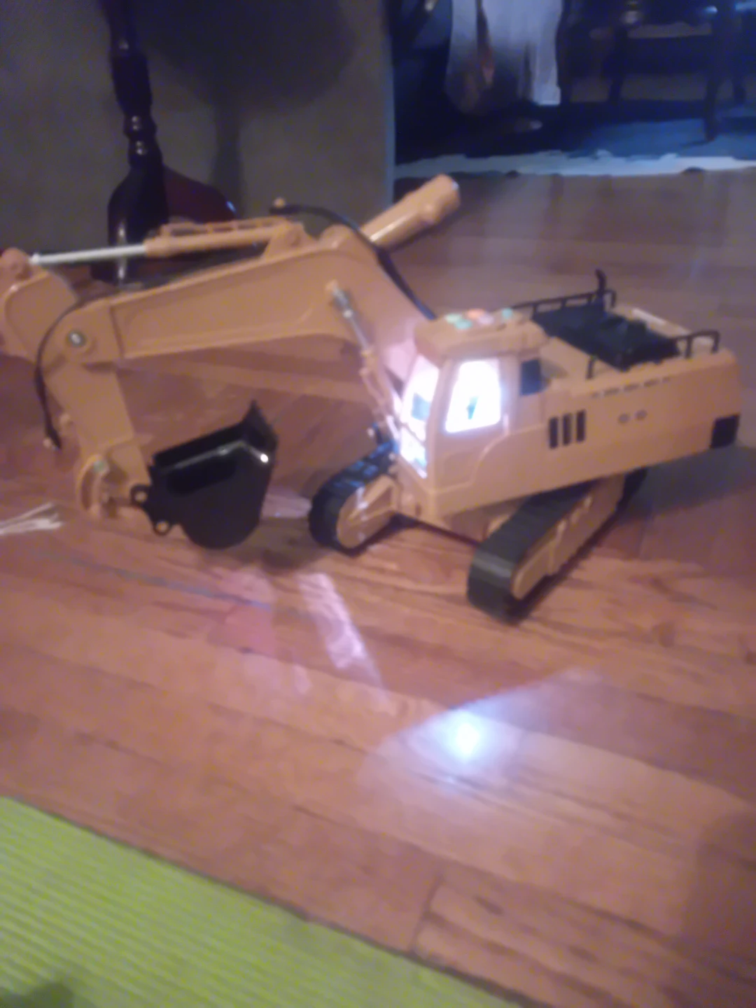 Yellow Remote Control Excavator Toy with Lights - photo 2