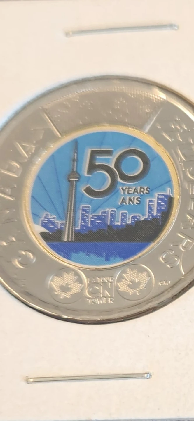 Canada 2  Dolllar 50 Years CN Tower Coin - photo 2