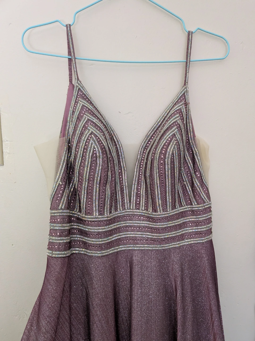 Sparkly Ombre V-Neck Maxi Dress - photo 2
