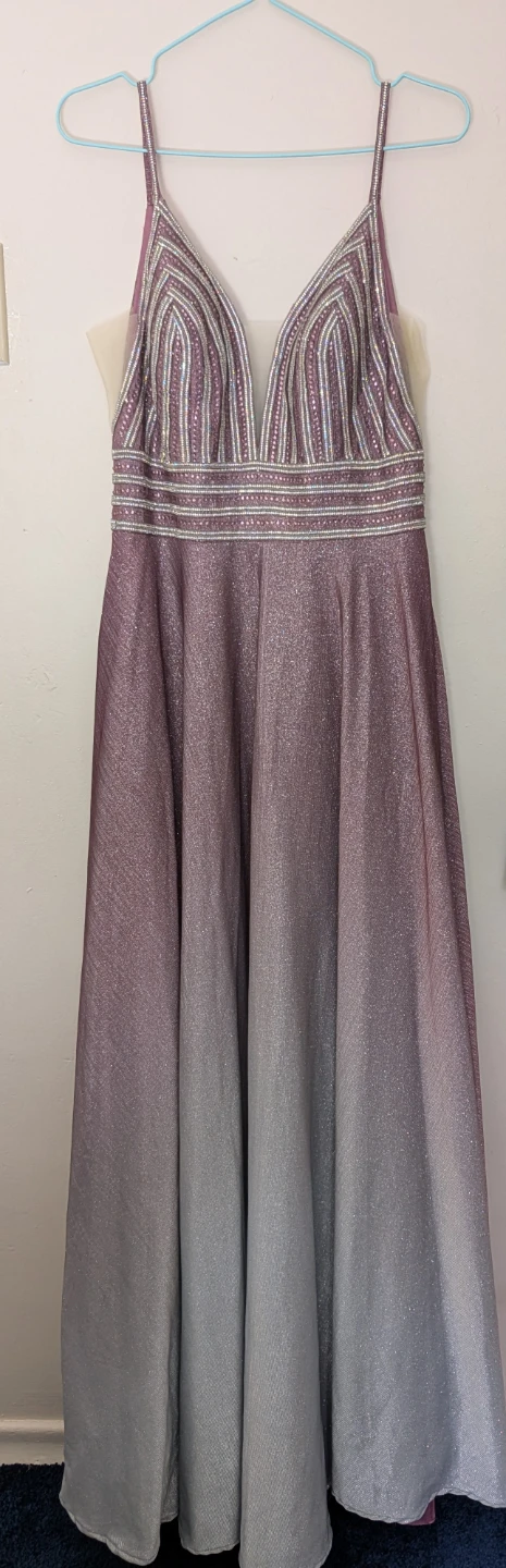 Sparkly Ombre V-Neck Maxi Dress - photo 3