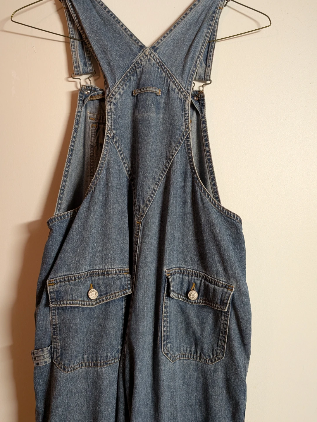 Old Navy Blue Jeans Denim Overalls Size S - photo 2