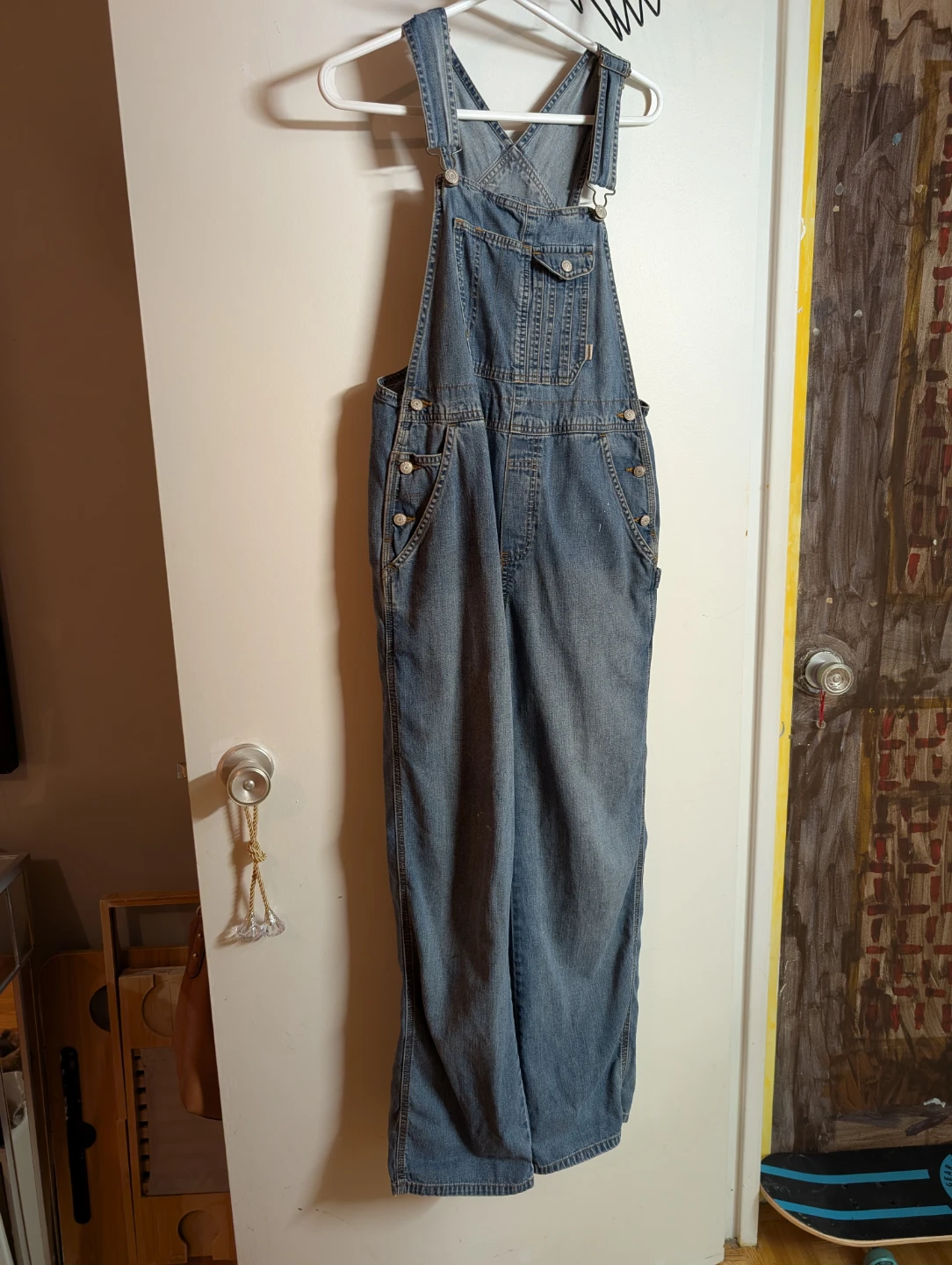 Old Navy Blue Jeans Denim Overalls Size S - photo 5