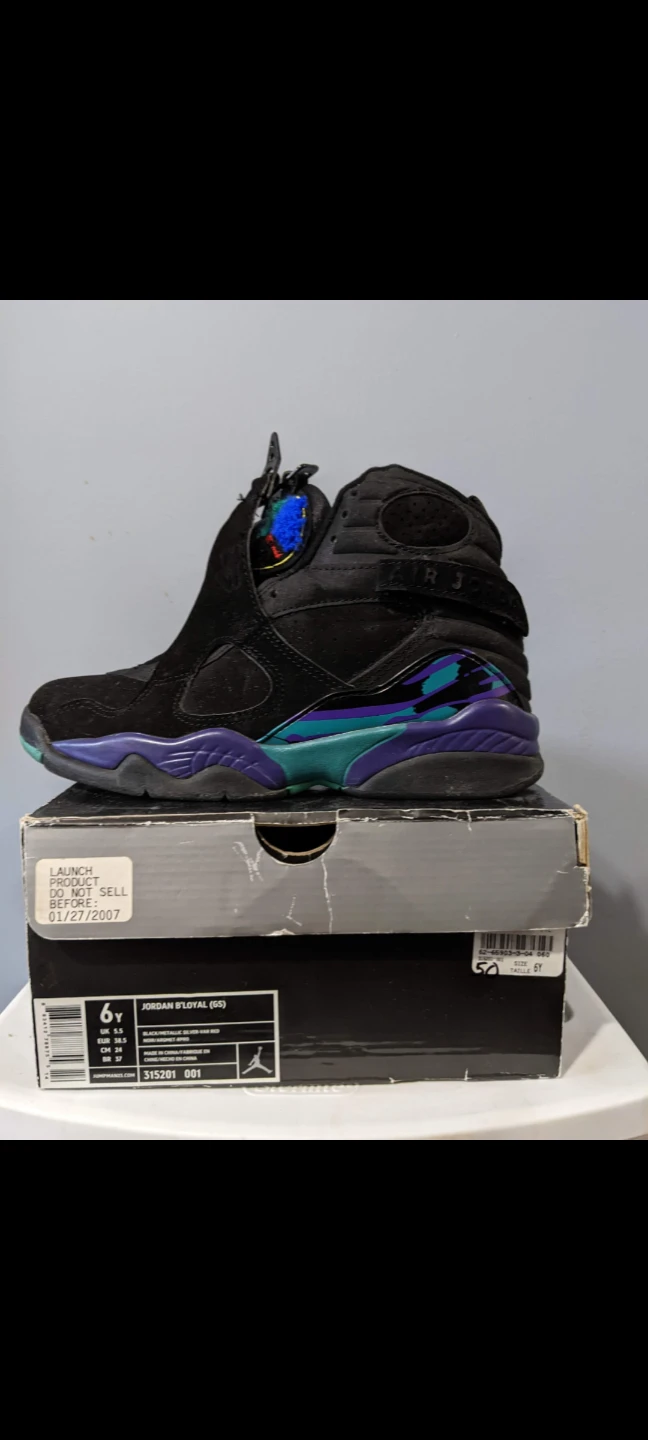 Air Jordan 8 "B'Loyal" Shoes (GS) - Size 6Y