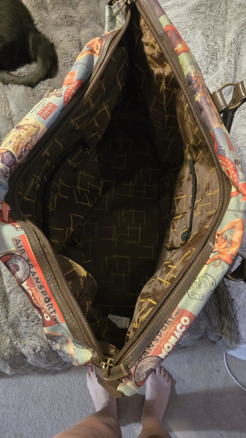 Vintage Travel Print Duffle Bag - photo 2