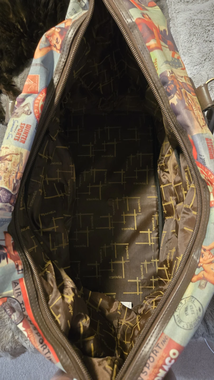 Vintage Travel Print Duffle Bag - photo 3