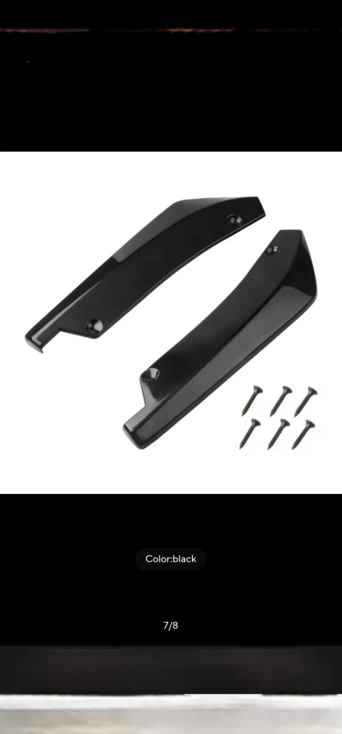 Car Rear Bumper Lip Splitter Diffuser (Black)
