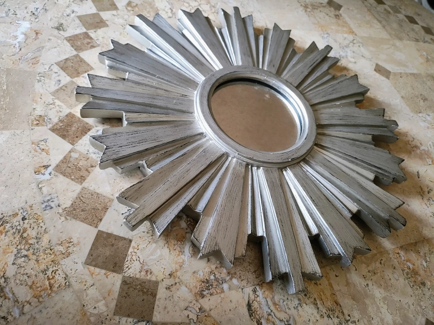 Ethan Allen Silver Starburst Accent Mirror 17" - photo 3