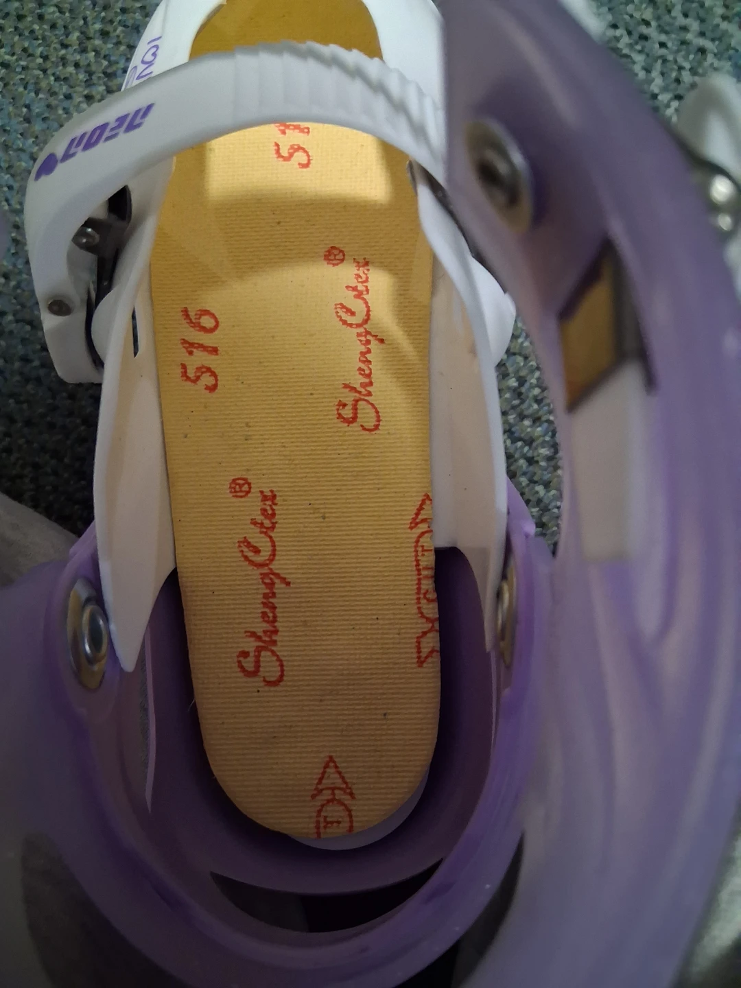Purple and White Adjustable Inline Skates. - photo 4