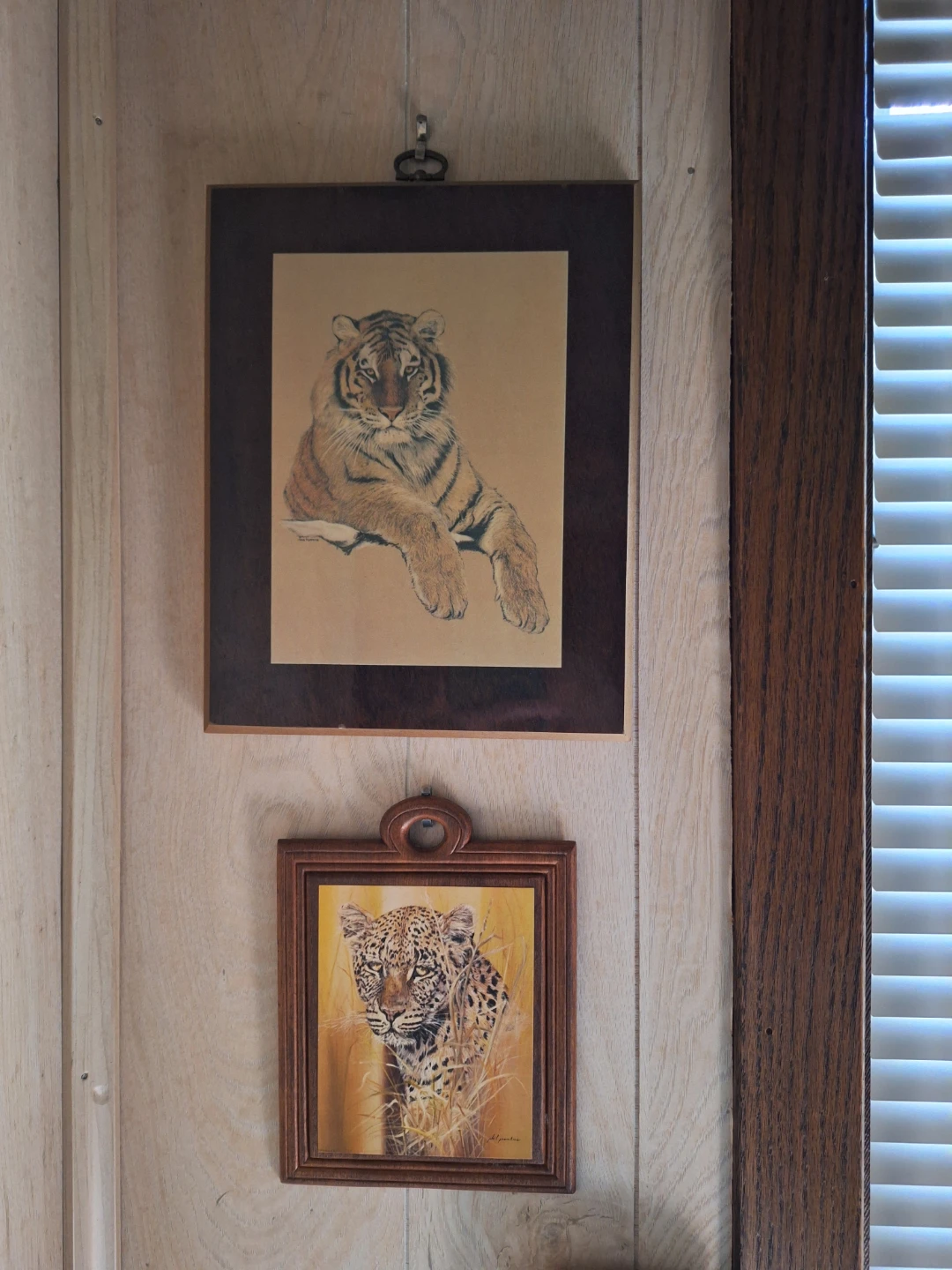 Framed Tiger and Leopard Art Prints