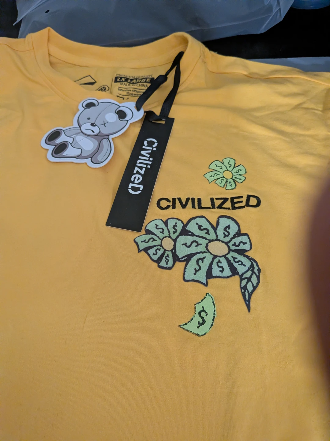 Civilized Graphic T-Shirt 2X Large Yellow - photo 2