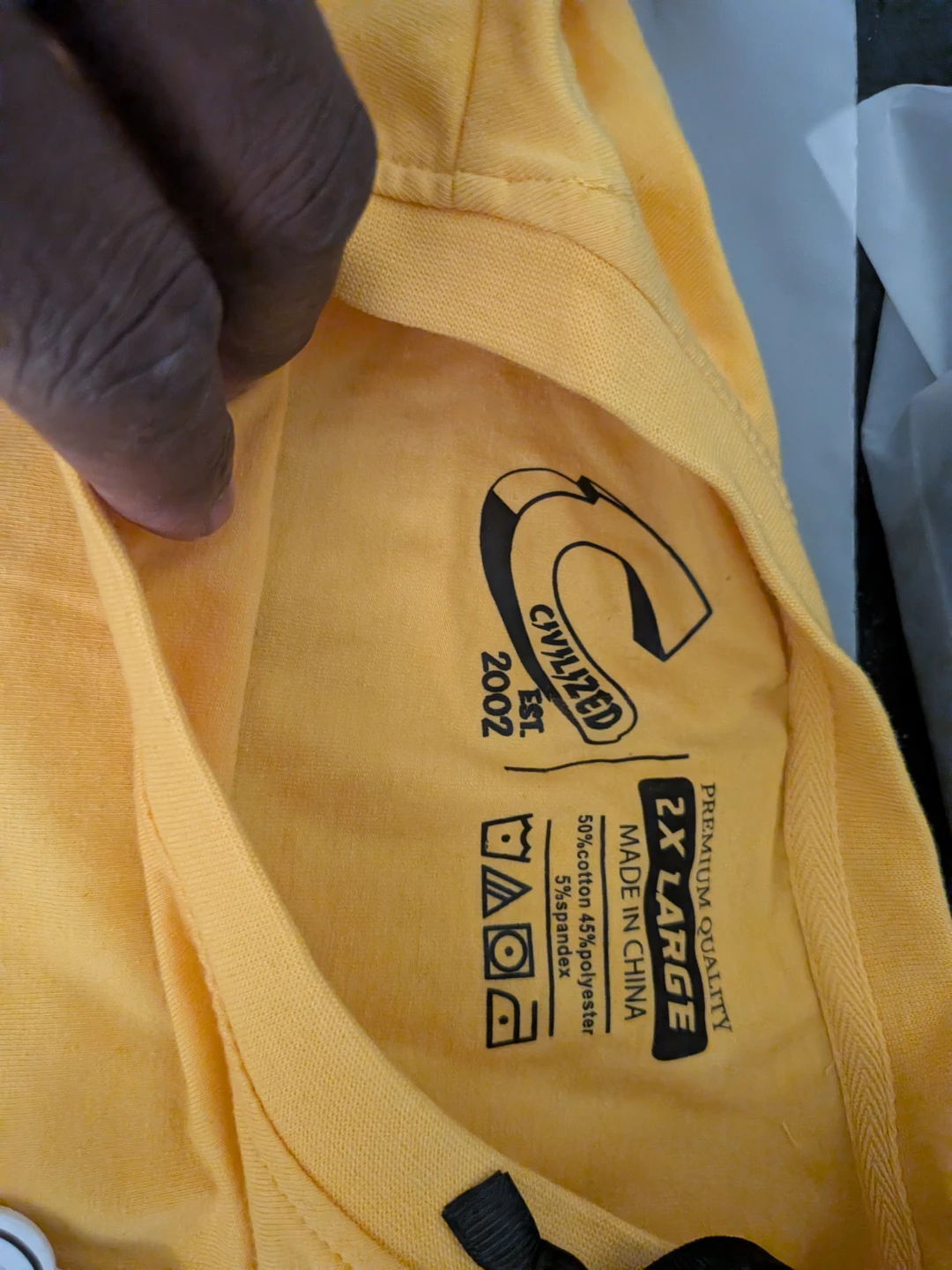 Civilized Graphic T-Shirt 2X Large Yellow - photo 3