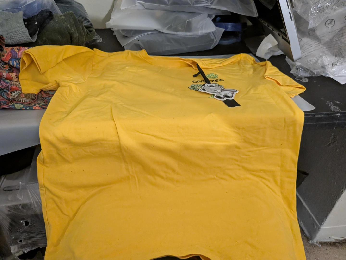 Civilized Graphic T-Shirt 2X Large Yellow - photo 5