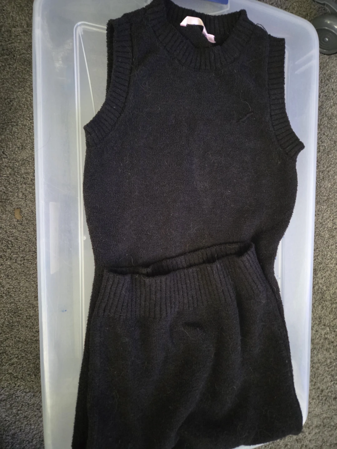 Black Sleeveless Sweater dress