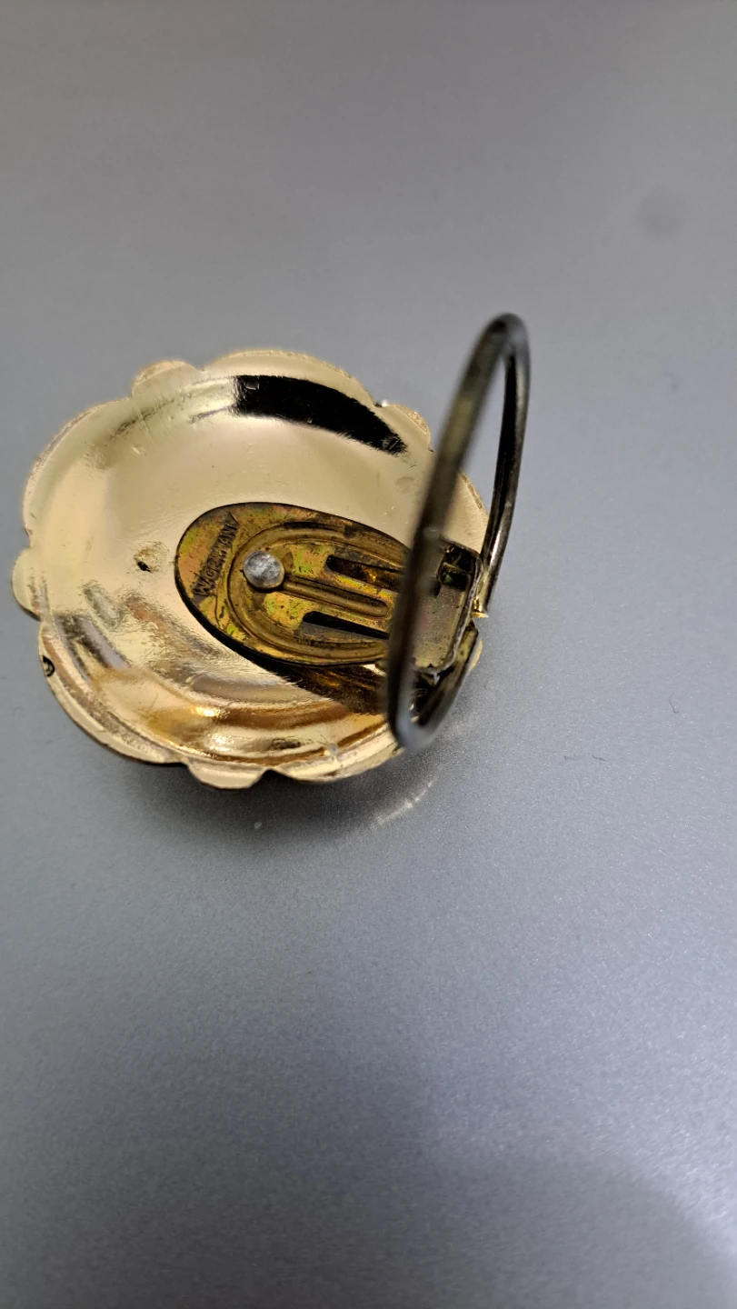 Gold Tone Filigree Brooch with Clasp - photo 2