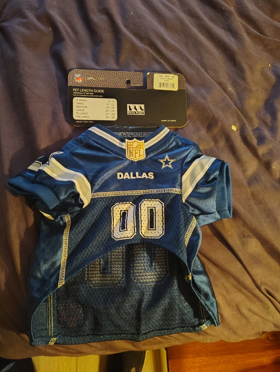 Dallas Cowboys NFL Pet Jersey Size Medium