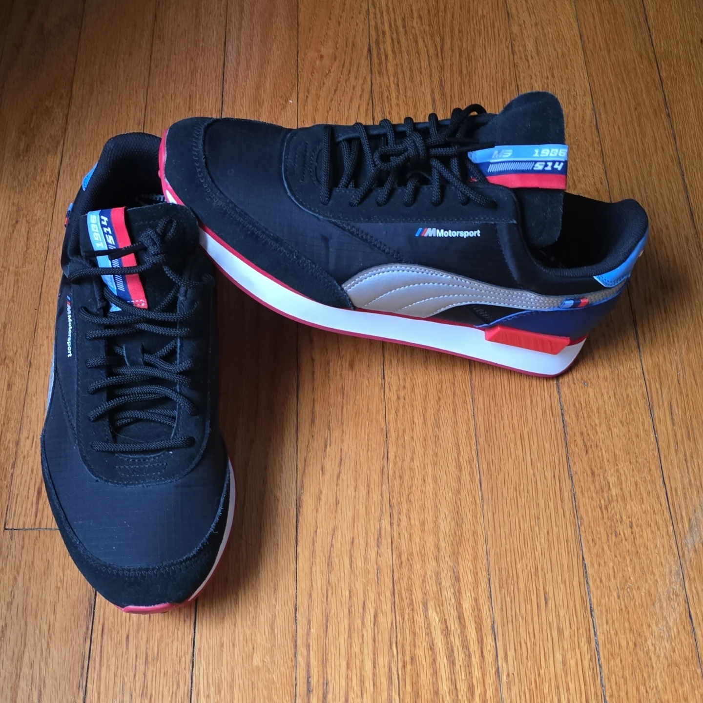 Puma BMW M Motorsport Running Shoes Black/Red/Blue