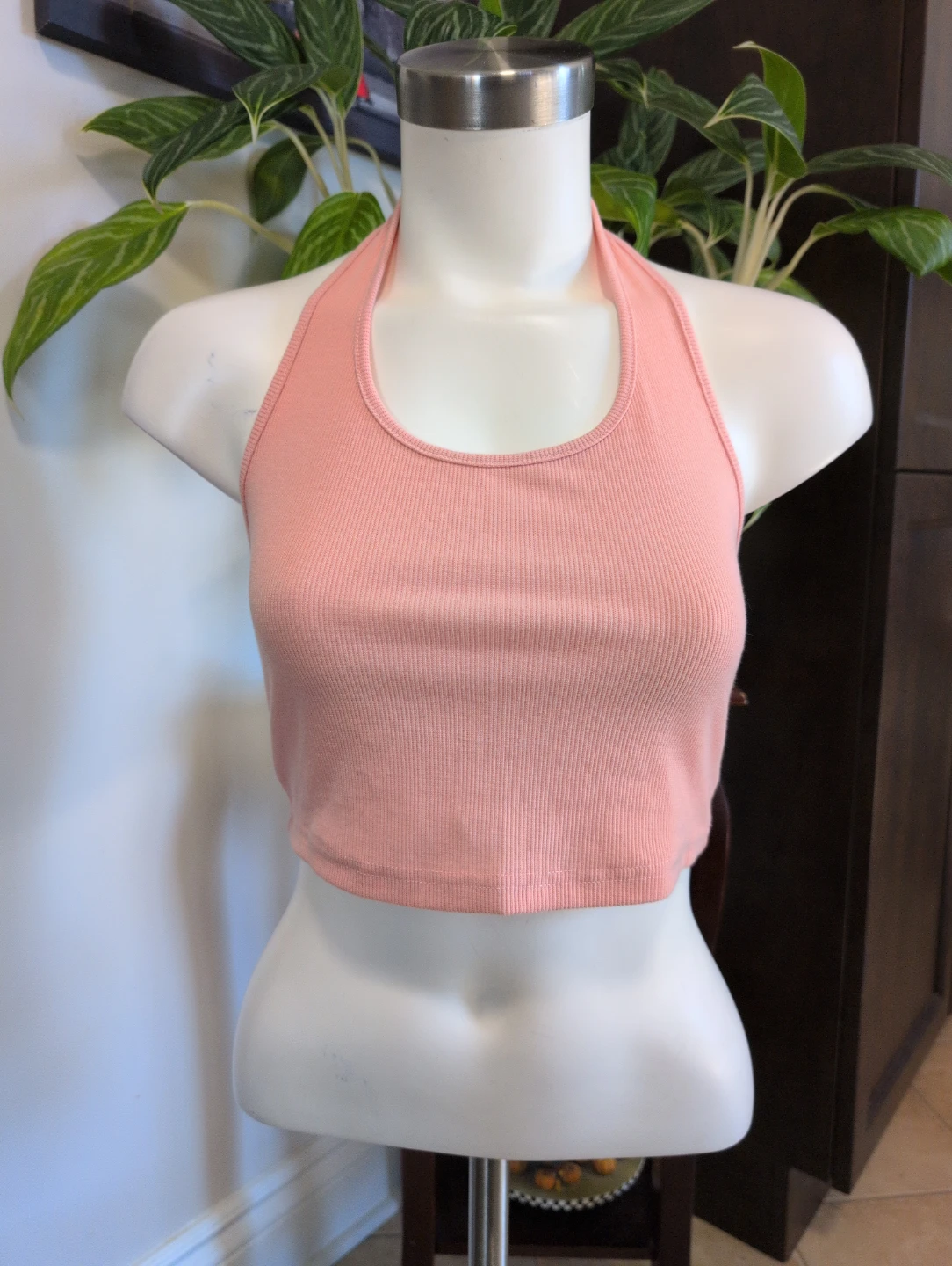 SHEIN Pink Halter Crop Top - Size S