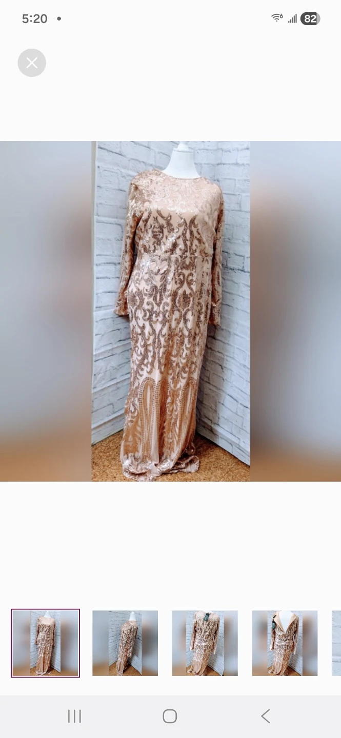 Sequin Embellished Long Sleeve Maxi Dress