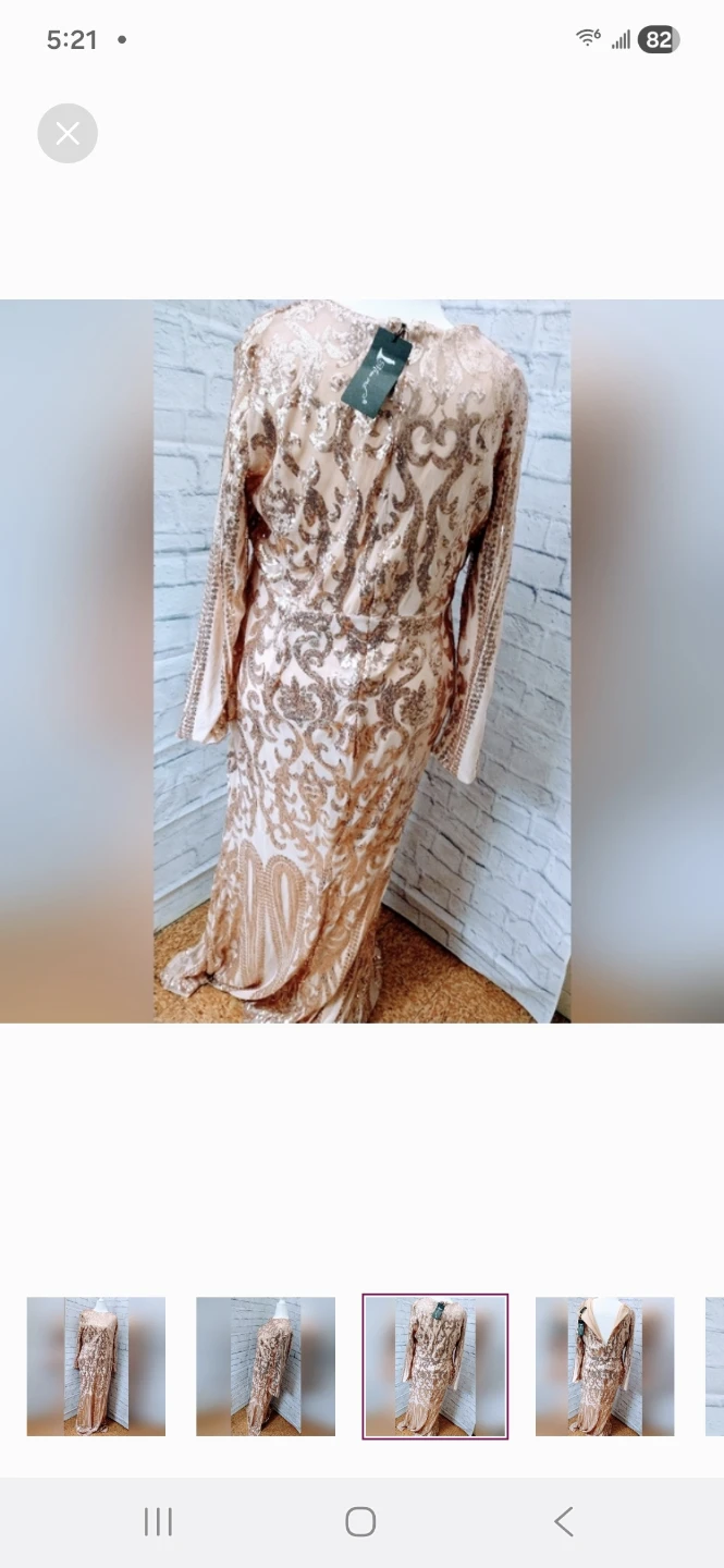 Sequin Embellished Long Sleeve Maxi Dress - photo 2