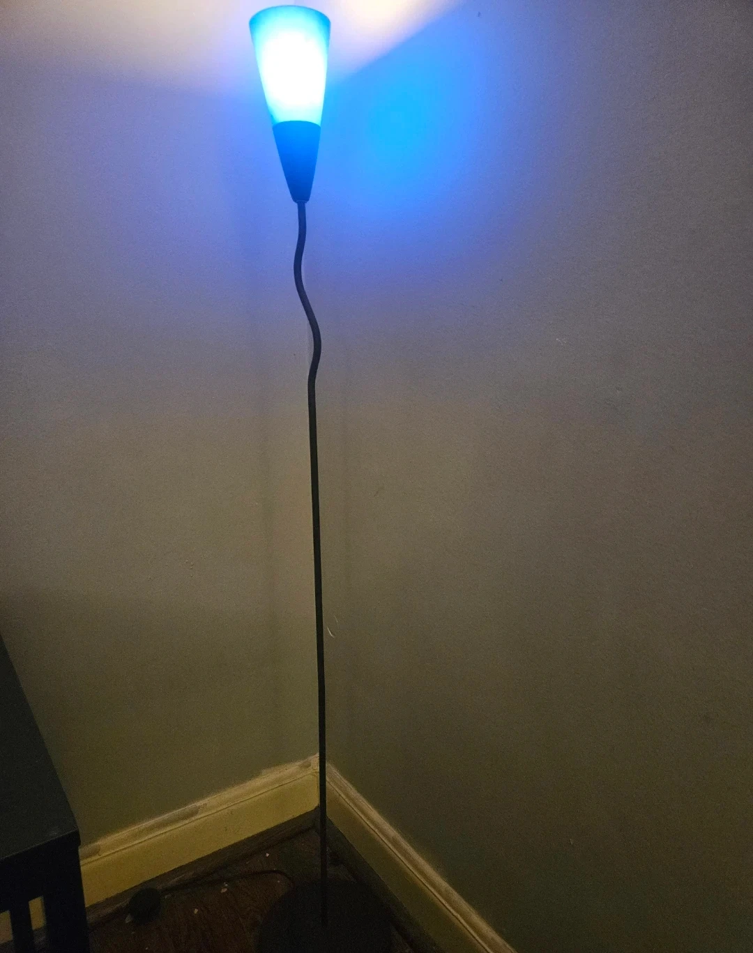 Floor Lamp - Blue Glass