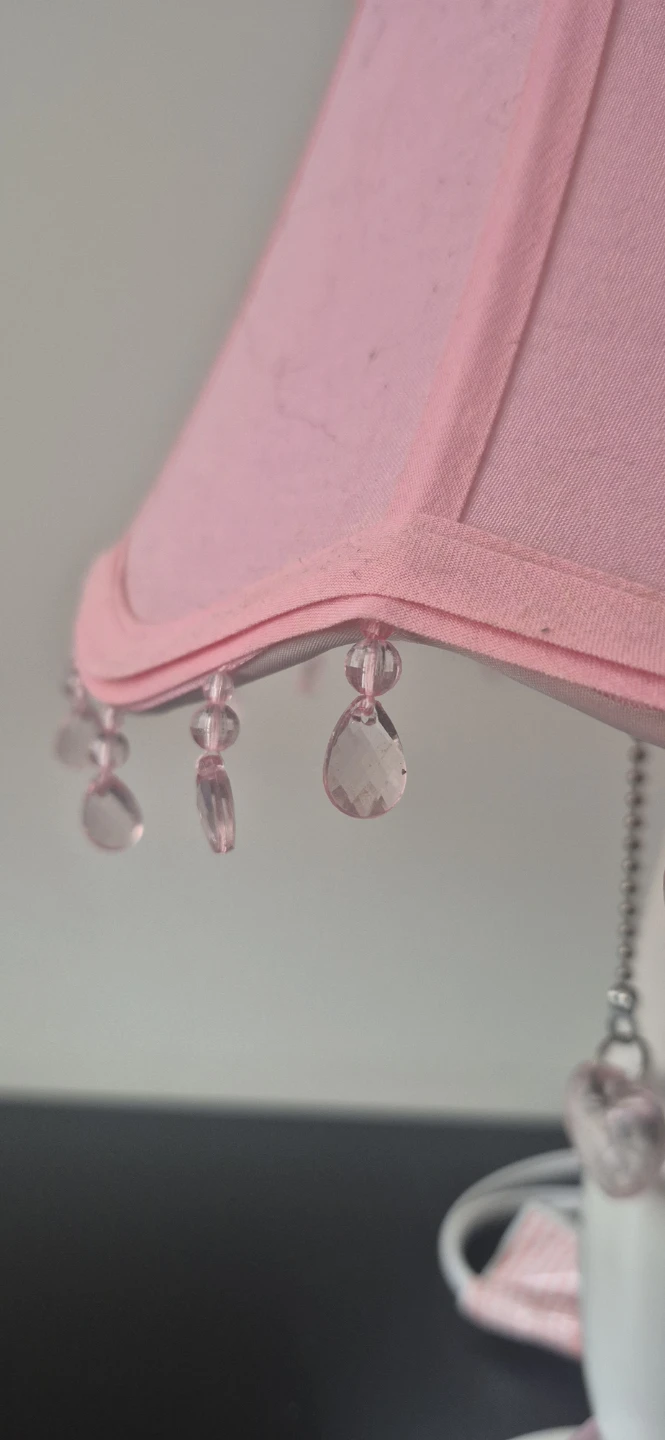 Pink Beaded Heart Lamp - photo 4
