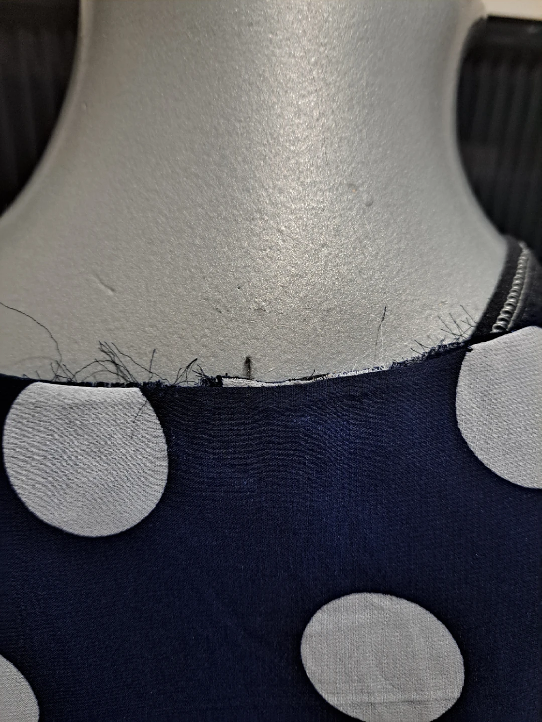 Navy Blue Polka Dot Dress 🌱 - photo 3