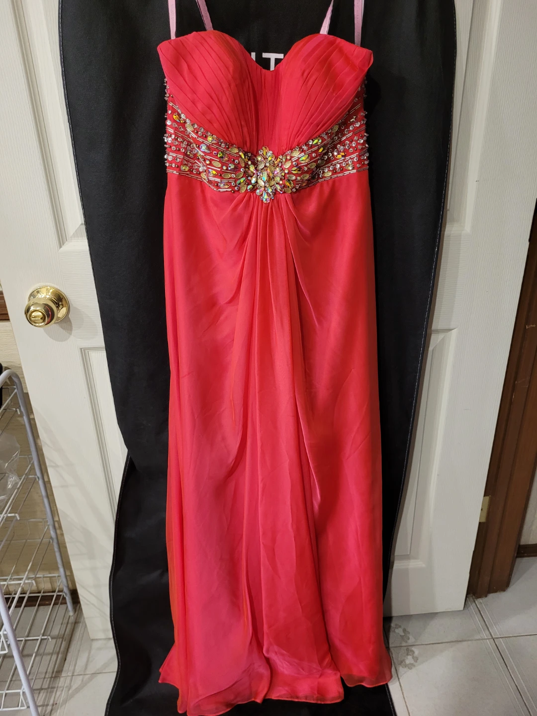 Blush Prom by Alexia Coral Embellished Strapless Gown Size 6 - photo 2
