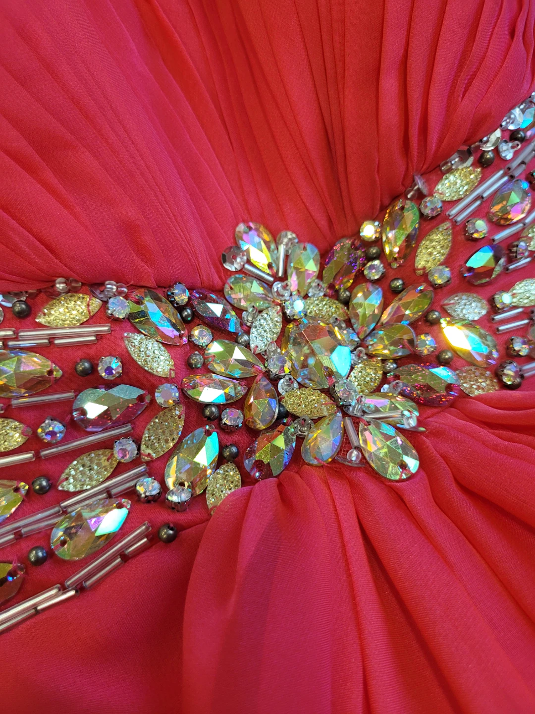 Blush Prom by Alexia Coral Embellished Strapless Gown Size 6 - photo 5