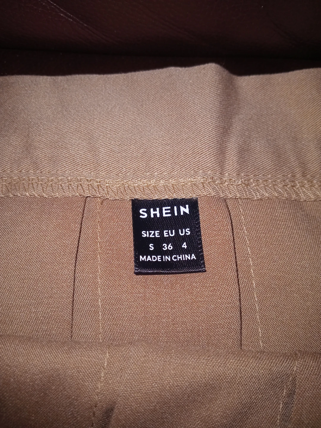 SHEIN Tan Pleated Mini Skirt - Size S - photo 2