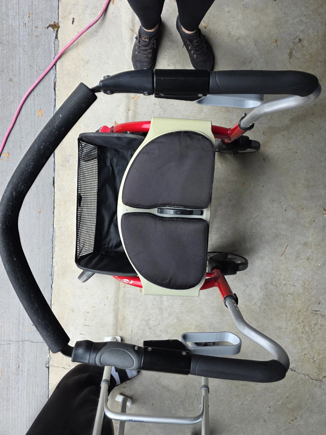 Evolution Red Walker with Seat and Basket