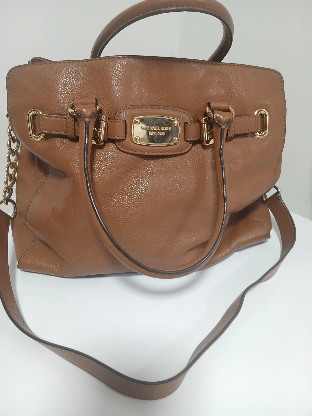 Michael Kors Brown Leather Satchel Handbag